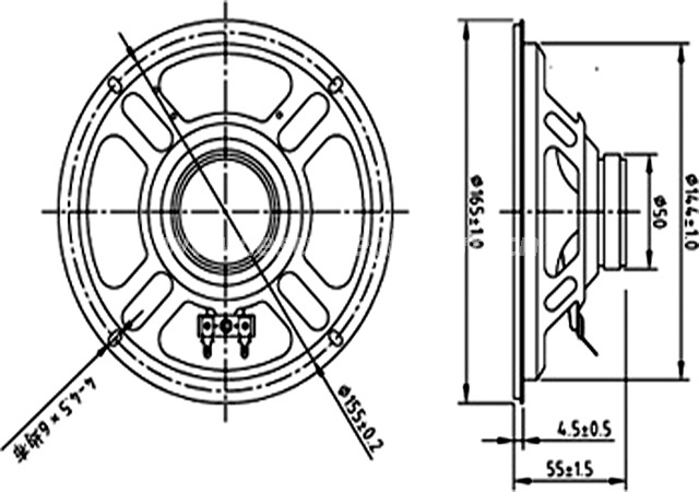 Loudspeaker 8ohm 10W YD166-49-8F70P-R 6.5 Inch 166mm Full Range Best Audio Speaker Parts for Sale Drivers - ESUTECH 