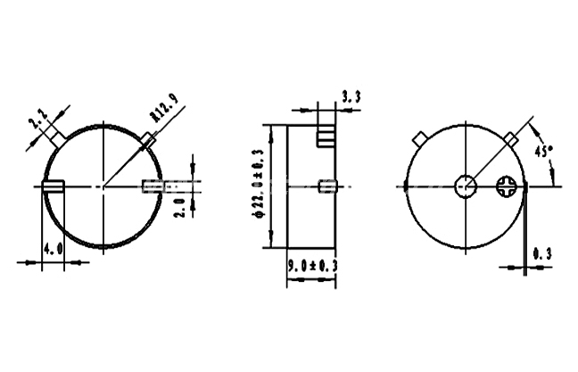 SMD Piezo buzzer EPT2290S-HS-05-4.0-15-R low voltage - ESUNTECH