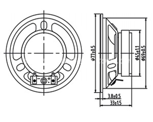 Loudspeaker YD77-11-8F45U 3 Inch 77mm 4/8/16/32ohm Full Range Round Loudspeaker Driver Raw Speaker unit - ESUNTECH