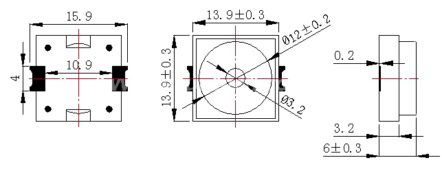 SMD Piezo transducer EPT1460S mini buzzer - ESUNTECH
