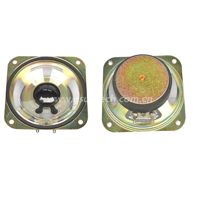 Loudspeaker YD87-3-8F60M 87mm*87mm 3.5inch Square Mylar Cone Waterproof Speaker Components - ESUTECH