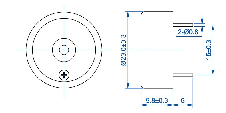 Piezoelectric buzzerEPB2310-05-4.5-15.0-R 6V 9 V 12V anunciator buzzer - ESUNTECH