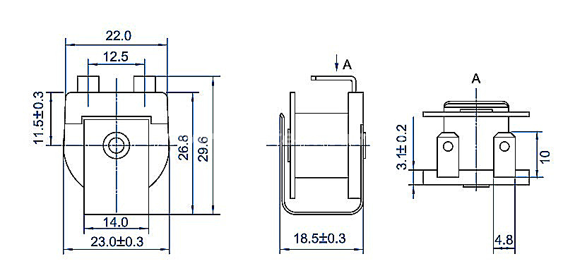 mechanical wired buzzer EMB2330 220V AC electromechanical buzzer - ESUNTECH