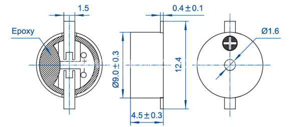 SMD electromagnetic buzzer EET9045S-05S-2.731-32-R 5V buzzer supply - ESUNTECH
